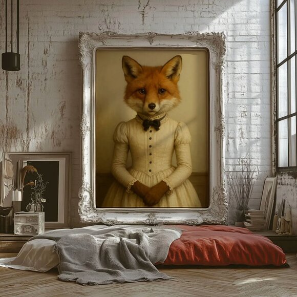 Original Victorian Fox Art Print + Digital Copy - Picture 10 of 10